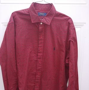Mens Polo US Assn plaid button down shirt XL.